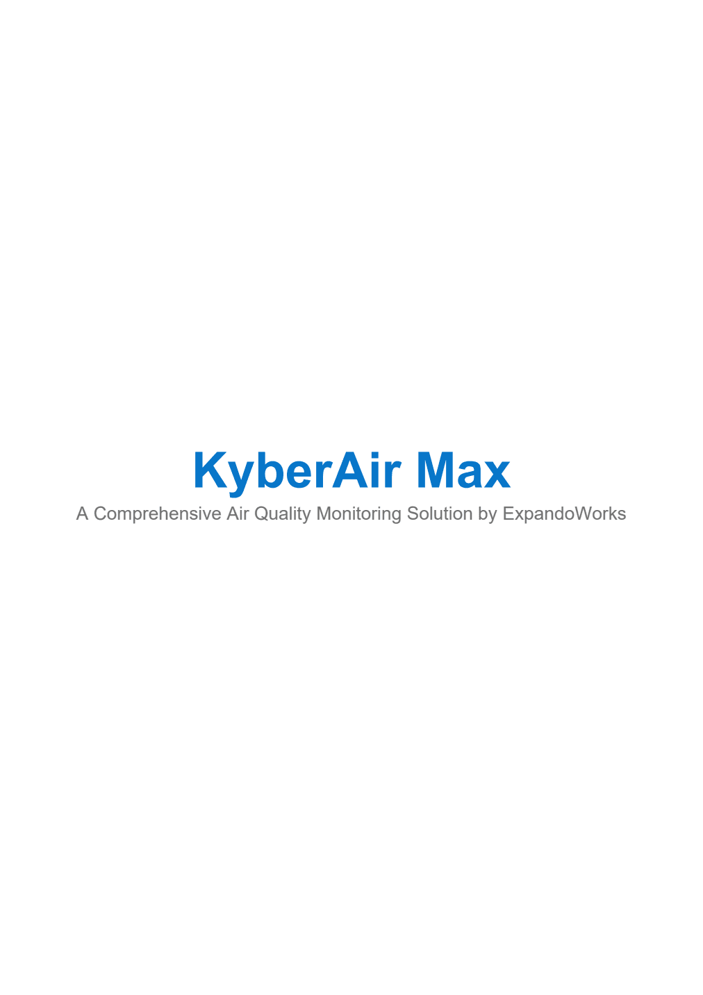 Cover of the KyberAir Max environmental monitoring brochure.