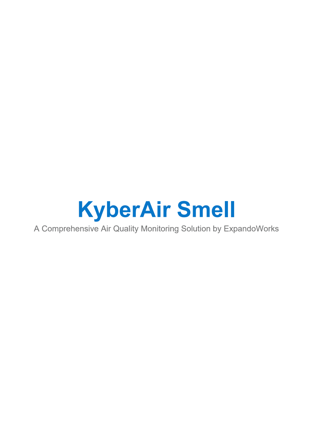 Cover of the KyberAir Smell odour monitoring brochure.